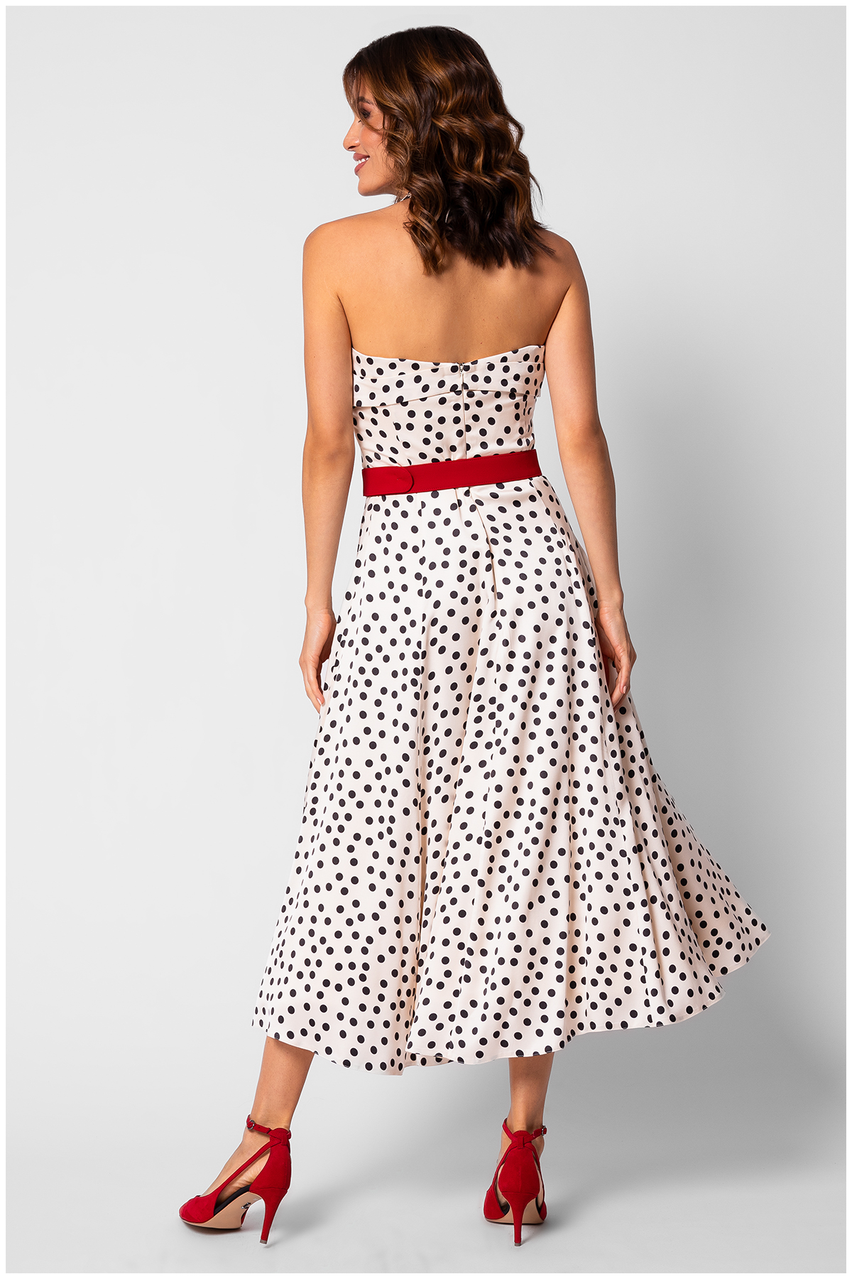 Midi polka dot dress