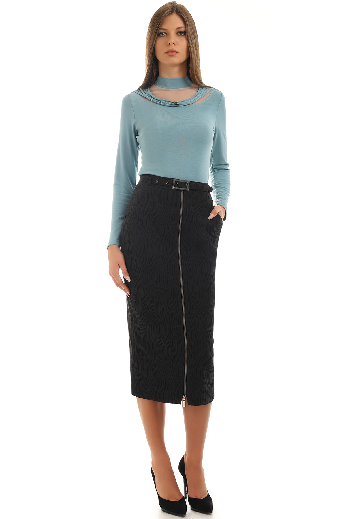 Rene♡Tweed Tight Long Skirt ♡ダークネイビーMIX Rene♡Tweed Tight