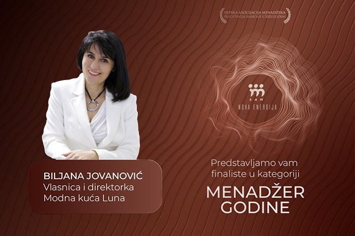 Biljana Jovanović - Finalista u kategoriji „Menadžer godine” za SAM godišnju nagradu 2025