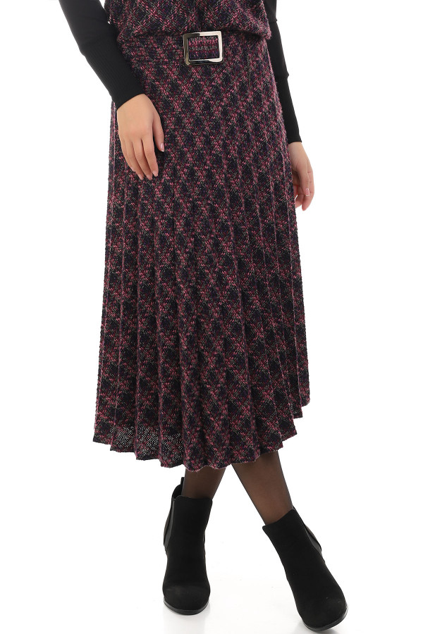 DUGA PLISIRANA SUKNJA GREJS 