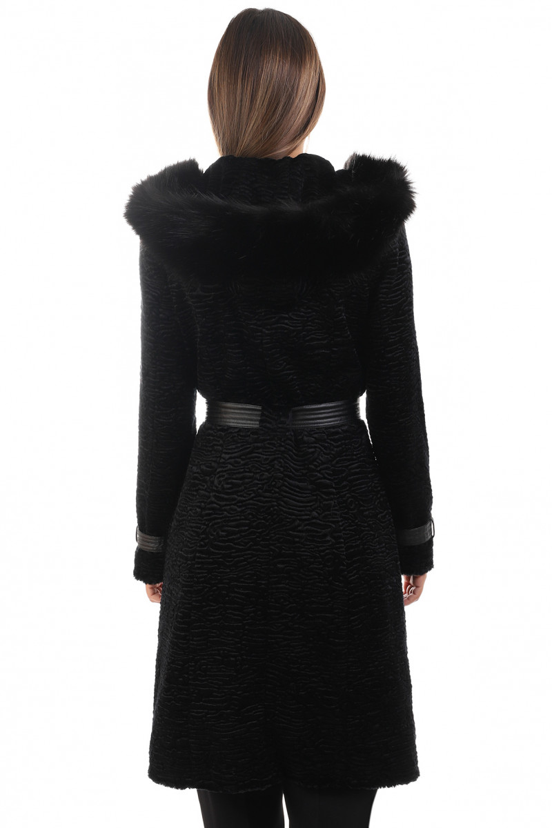 Faux fur jacket with a hood | Luna Fashion House